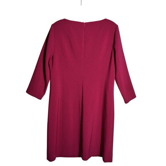 Etcetera Berry Red Knee-Length Zipper Detail Pockets Back Zipper Closure Dress - Picture 5 of 11